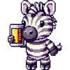 Zebra bière pixel