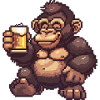 Gorille Bière Pixel