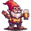 Garden Gnome Beer Pixel