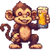 Monkey Beer Pixel
