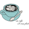Ein Kaffee, bitte. Türkis
