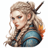 Femme guerrière barbare viking