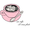 Ein Kaffee, bitte. Rosa