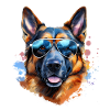 German Shepherd with sunglasses