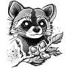 Raccoon Abstract