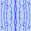 blaue und hellblaue Ornamente