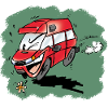 Humorous Van Green Background