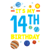 14e anniversaire Garçons Astronaute Anniversaire