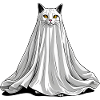 Scary ghost cat