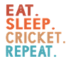 Eat Sleep Cricket Repeat Funny