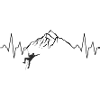 Climber Silhouette Rope Art