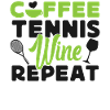Funny Tennis Player Racket Coffee