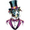 Chien dans un costume