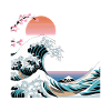Big Wave Vaporwave Aesthetic 80s Anime Fashion