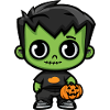 Zombie Halloween Cute Comic