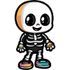 Skeleton Cute Halloween Comic