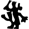 Mann im minimalistischen Design