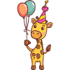 Giraffe Birthday Baby