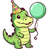 Bébé d’anniversaire d’alligator