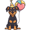 Doberman Dog Birthday Baby