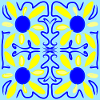 yellow and blue tiles
