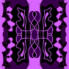 Chiffres violets sur noir