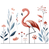 Floral flamingo