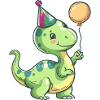 Dinosaur brontosaurus birthday baby