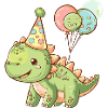Dinosaur stegosaurus birthday baby