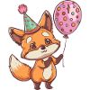 Fox Birthday Baby