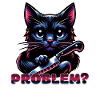Cat with Knife Halloween