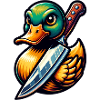 Duck with knife Halloween