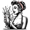 Rockabilly Milkshake Pin Up Girl Gift