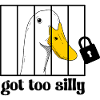 Goose behind bars