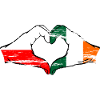 Pologne Irlande drapeau coeur utilisé