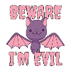 Cute Halloween Bat Funny Saying