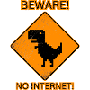 Beware! No-Internet Dino