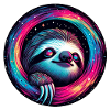 Kosmische Faultiergalaxie Kunst
