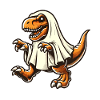 Mignon Dinosaure Fantôme Drôle T-Rex
