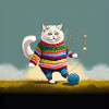 Katze im Strick Schick