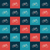 Vibrant Bicycle Pattern Artwork