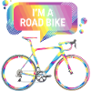 Lebendiges Regenbogen-Rennrad-Design