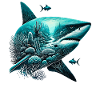 Shark Lover Artistic Ocean Landscape