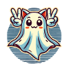 Oreilles de chat fantôme Kemonomimi fille Halloween