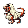Mignon Dinosaure Fantôme Drôle T-Rex