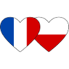 France Pologne Drapeau Coeur