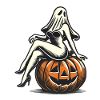 Seductive Ghost Funny Halloween Design