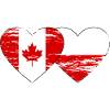 Canada Poland Flag Heart used