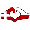 Danmark Polen Flag Hjerte Form