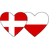 Denmark Poland Flag Heart